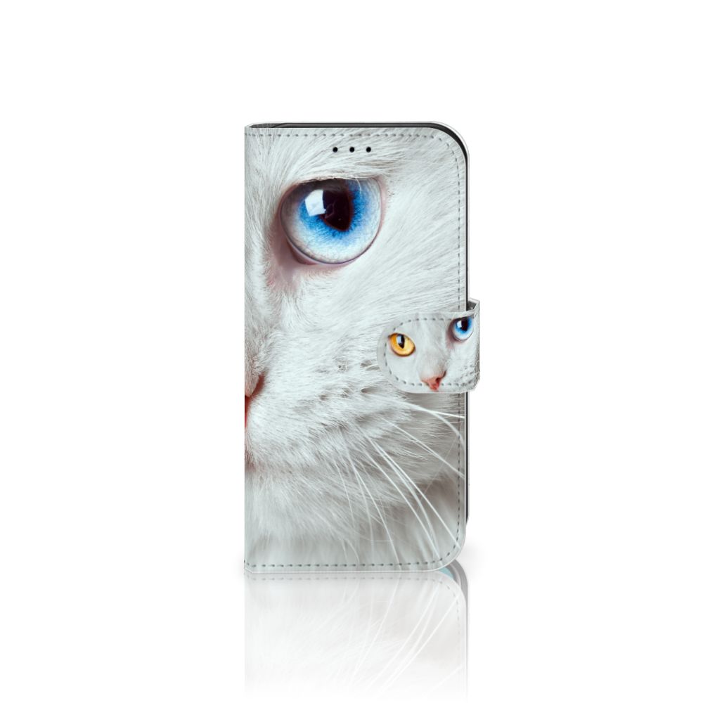 Apple iPhone 11 Pro Telefoonhoesje met Pasjes Witte Kat