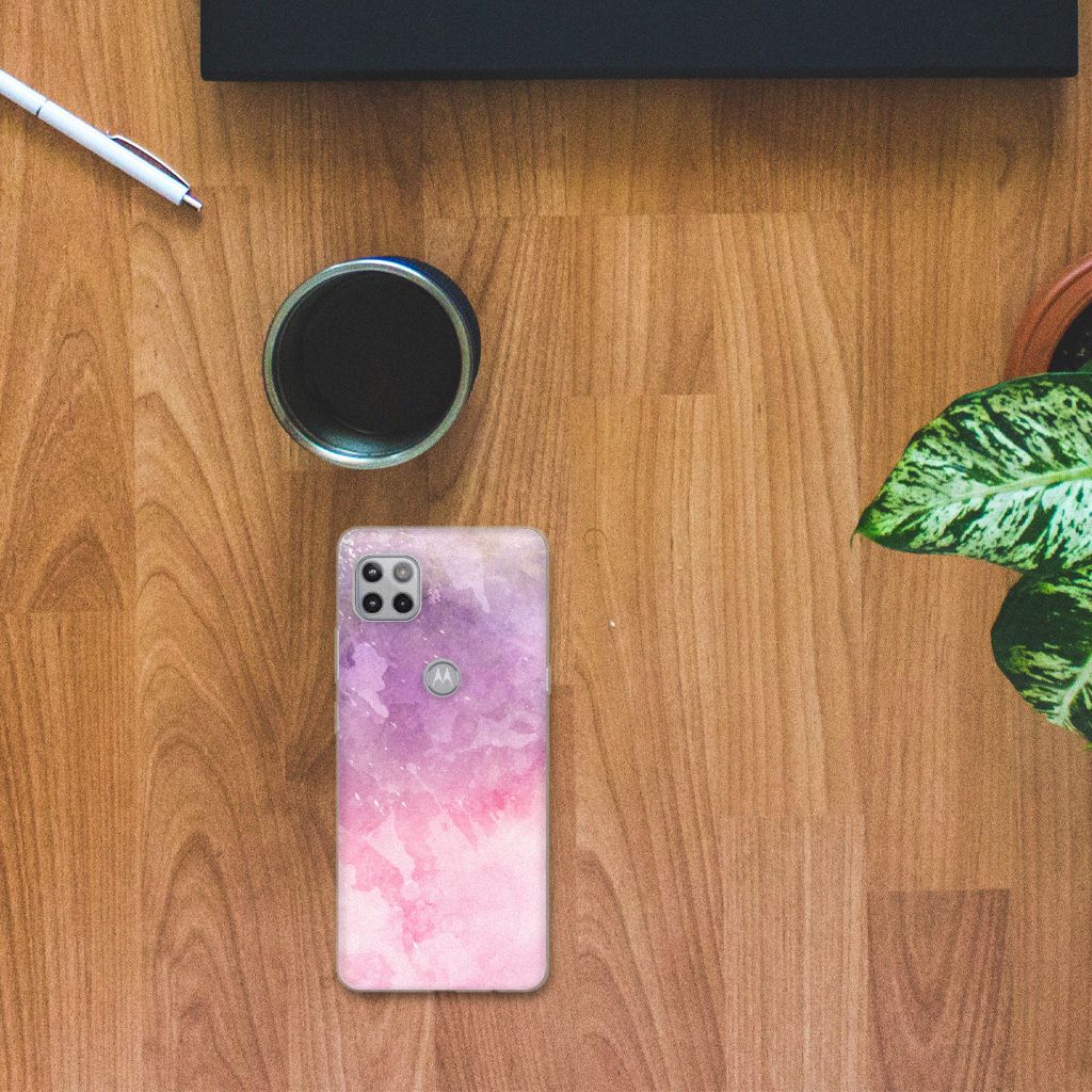 Hoesje maken Motorola Moto G 5G Pink Purple Paint B2C Telecom