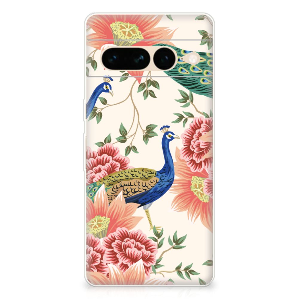 TPU Hoesje voor Google Pixel 7 Pro Pink Peacock