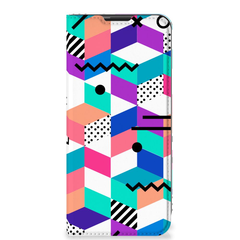 Motorola Moto G9 Play Stand Case Blokken Kleurrijk - B2C Telecom
