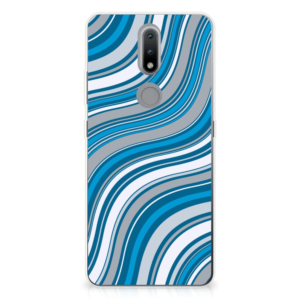 Nokia 2.4 TPU bumper Waves Blue