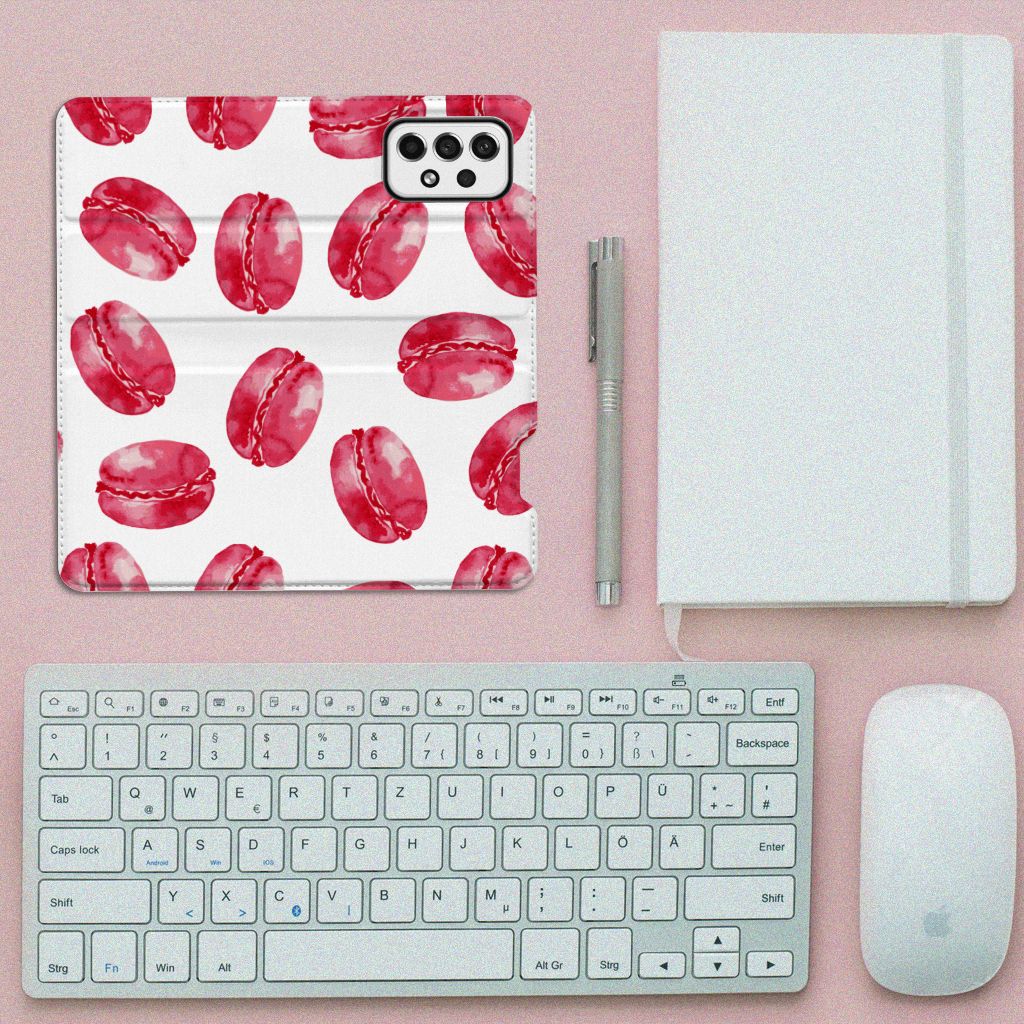 Samsung Galaxy A73 Flip Style Cover Pink Macarons - B2C Telecom