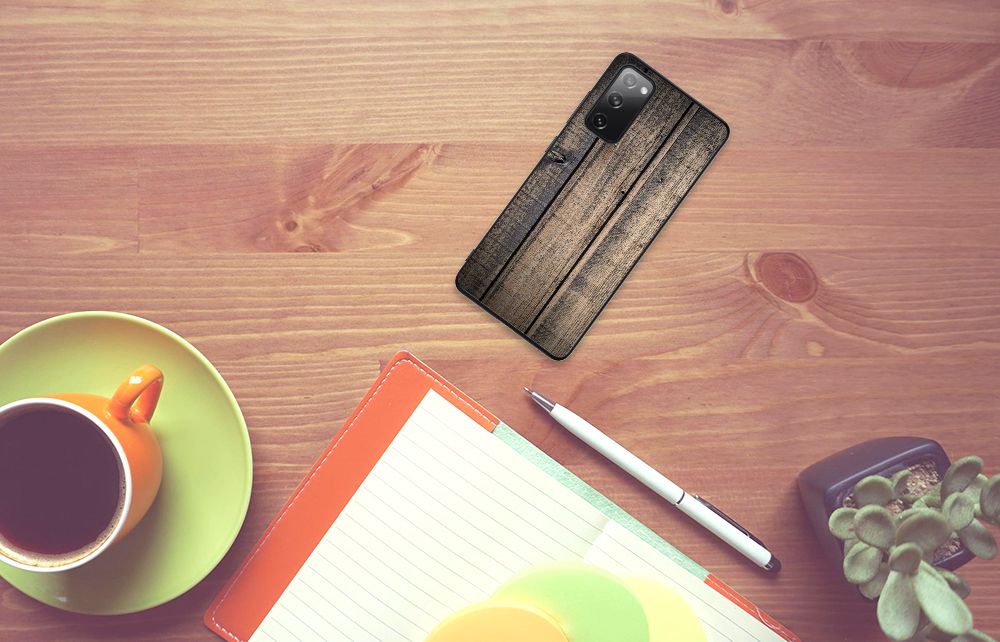 Samsung Galaxy S20 FE Houten Print Telefoonhoesje Steigerhout B2C Telecom