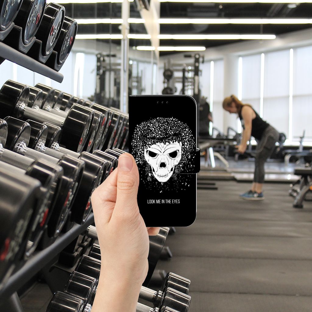 Telefoonhoesje met Naam iPhone 13 Pro Skull Hair