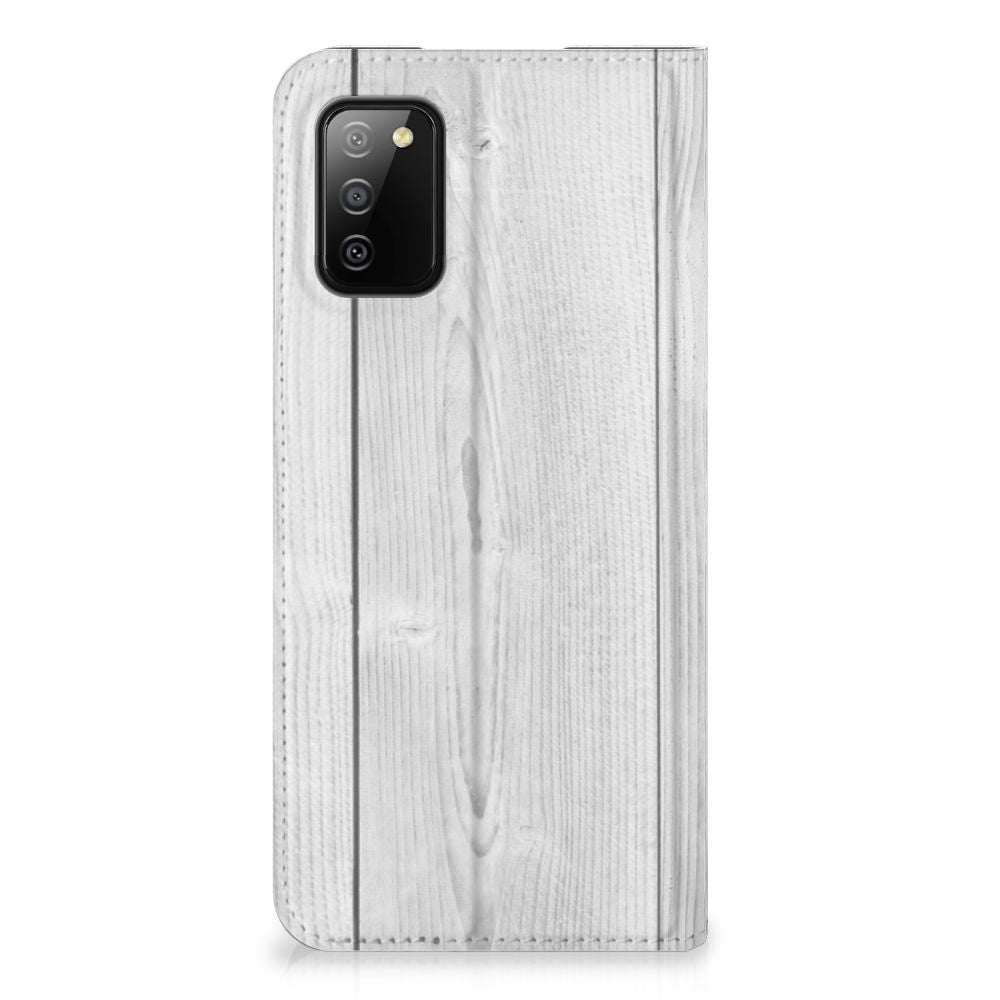 Samsung Galaxy M02s | A02s Book Wallet Case White Wood - B2C Telecom