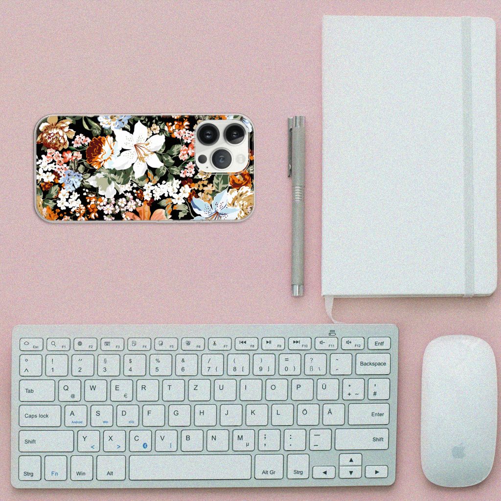 TPU Case voor iPhone 13 Pro Max Dark Flowers B2C Telecom