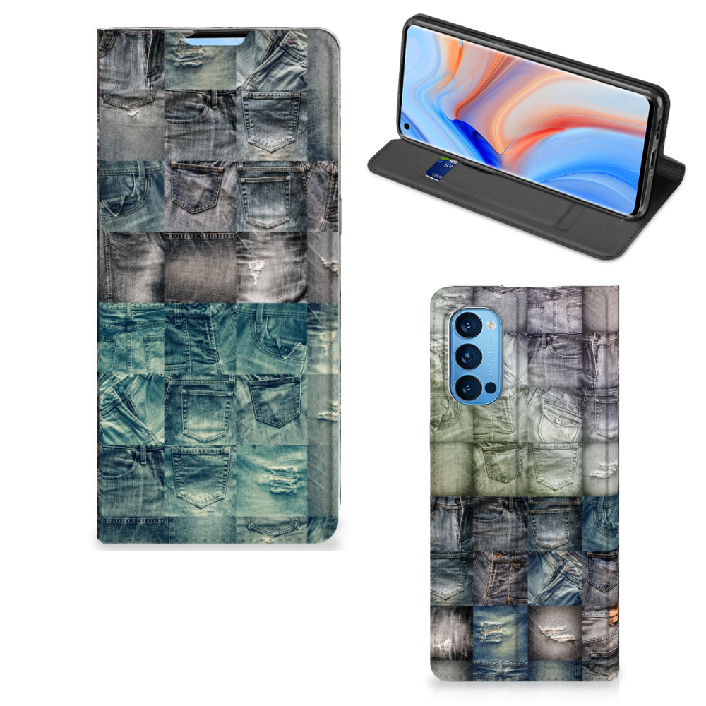 Hippe Standcase OPPO Reno4 Pro 5G Spijkerbroeken - B2C Telecom