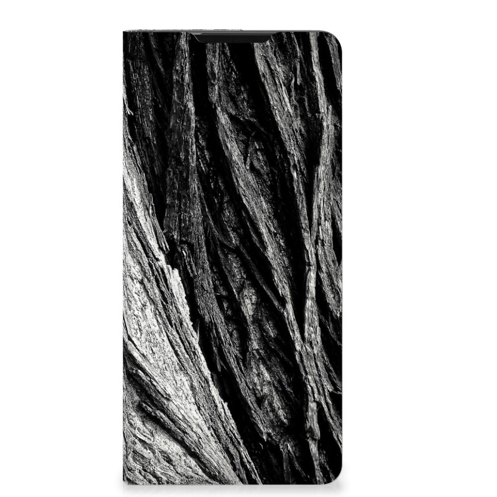 Book Wallet Case Samsung Galaxy S21 Ultra Boomschors Grijs - B2C Telecom