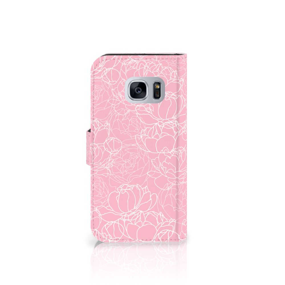 Samsung Galaxy S7 Hoesje White Flowers