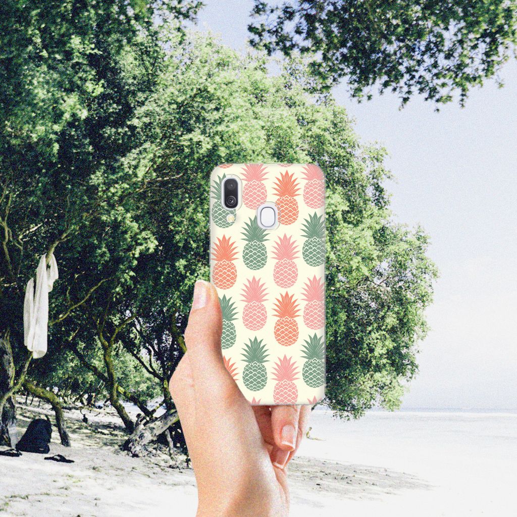 Samsung Galaxy A40 Siliconen Case Ananas