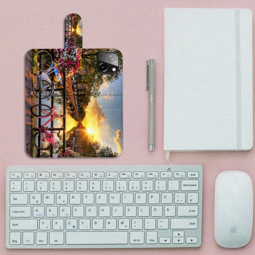 iPhone 13 Mini Flip Cover Amsterdamse Grachten