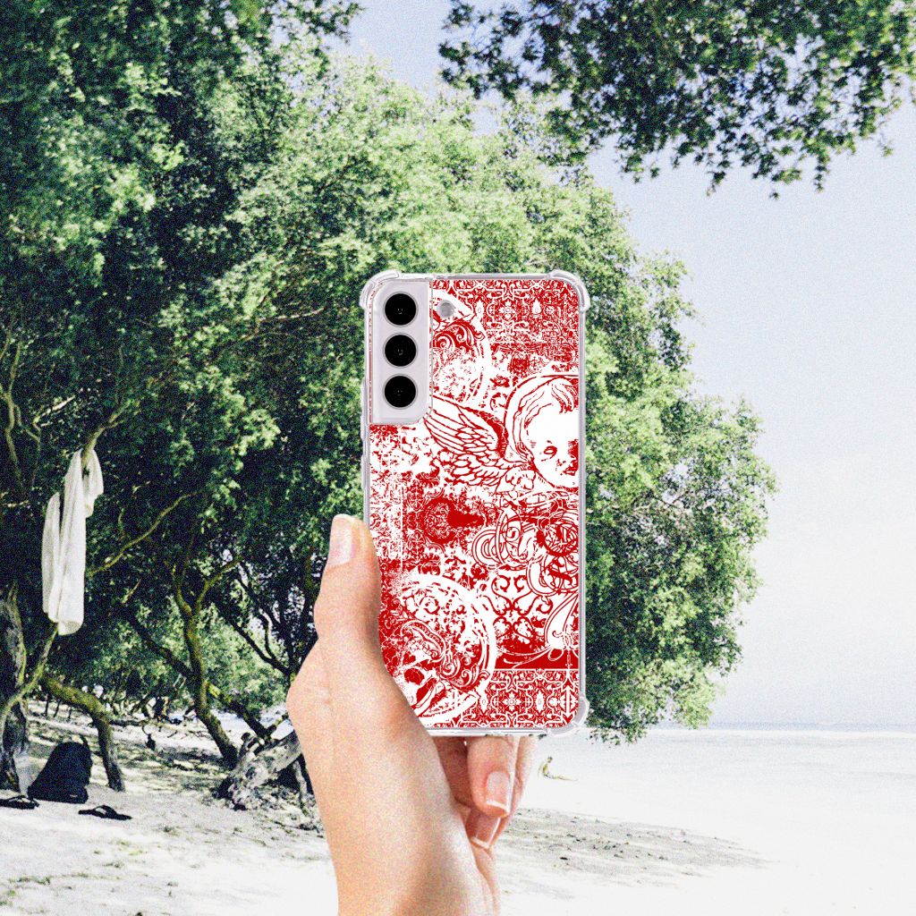 Extreme Case Samsung Galaxy S22 Plus Angel Skull Rood B2C Telecom