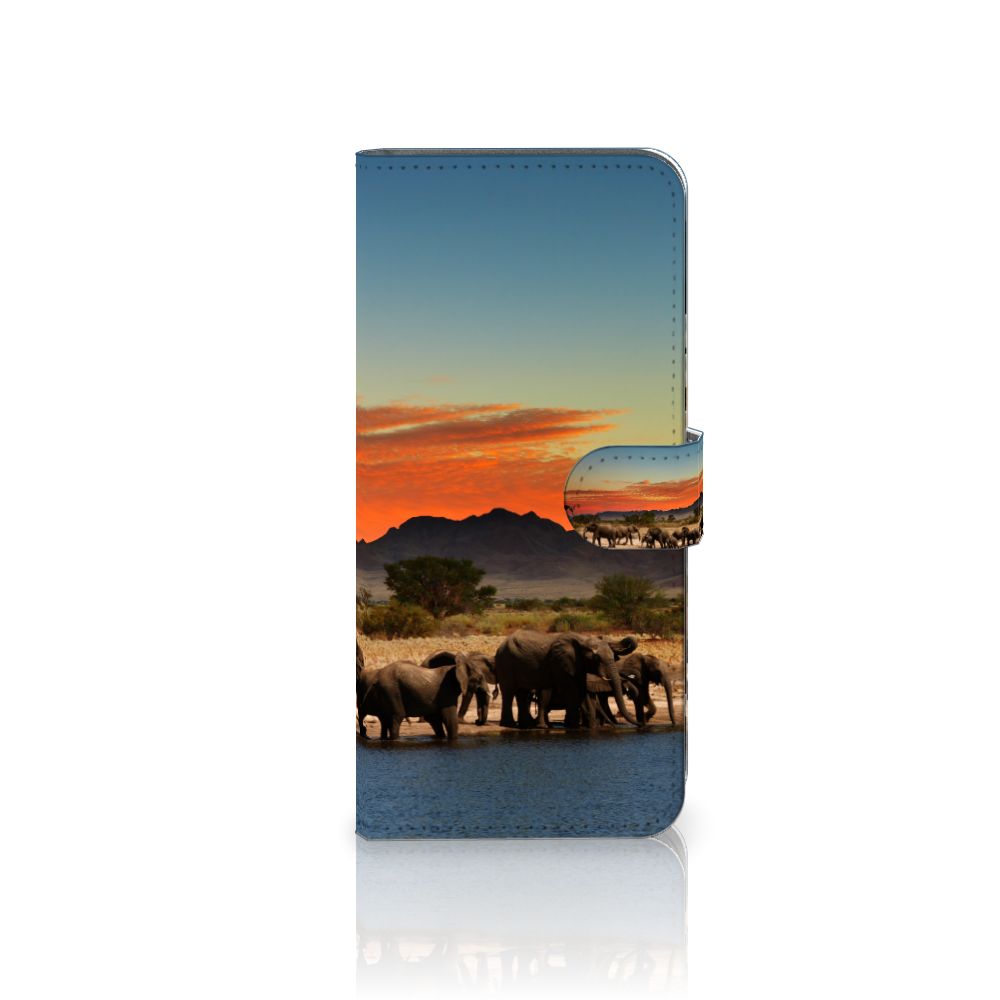 Xiaomi Redmi 10C Telefoonhoesje met Pasjes Olifanten