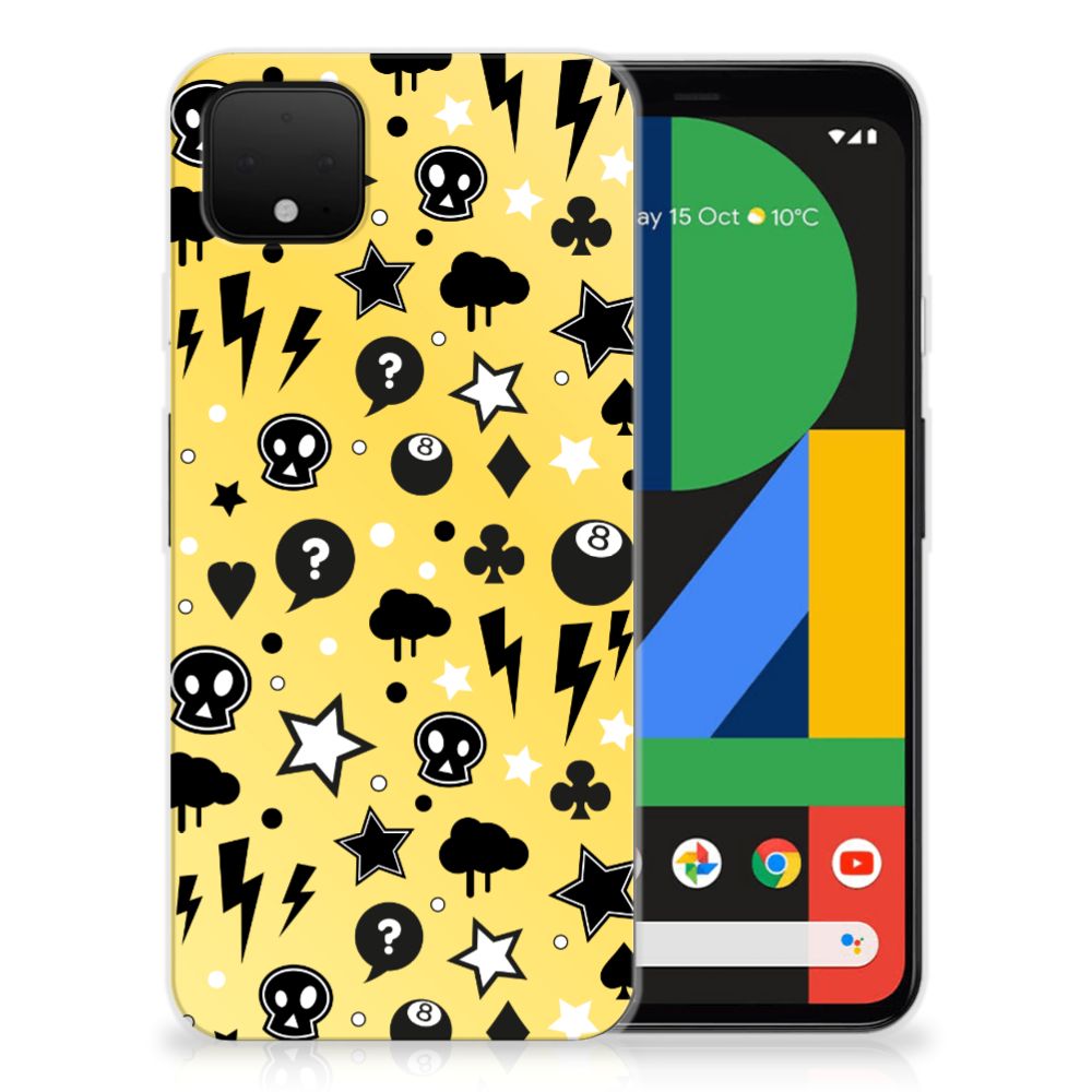 Silicone Back Case Google Pixel 4 XL Punk Geel