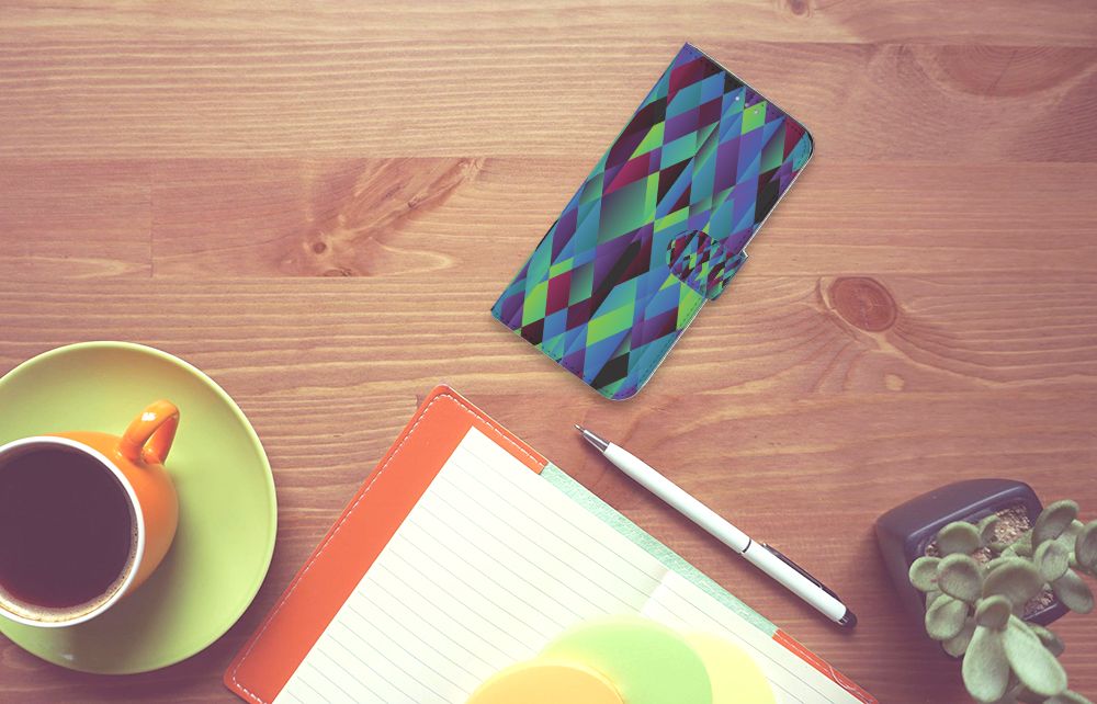 Samsung Galaxy A31 Book Case Abstract Green Blue
