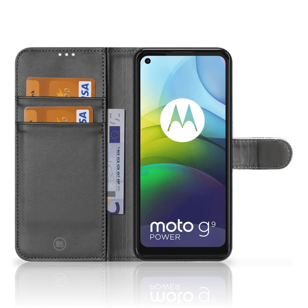 Motorola Moto G9 Power Telefoonhoesje met Pasjes Vlinders