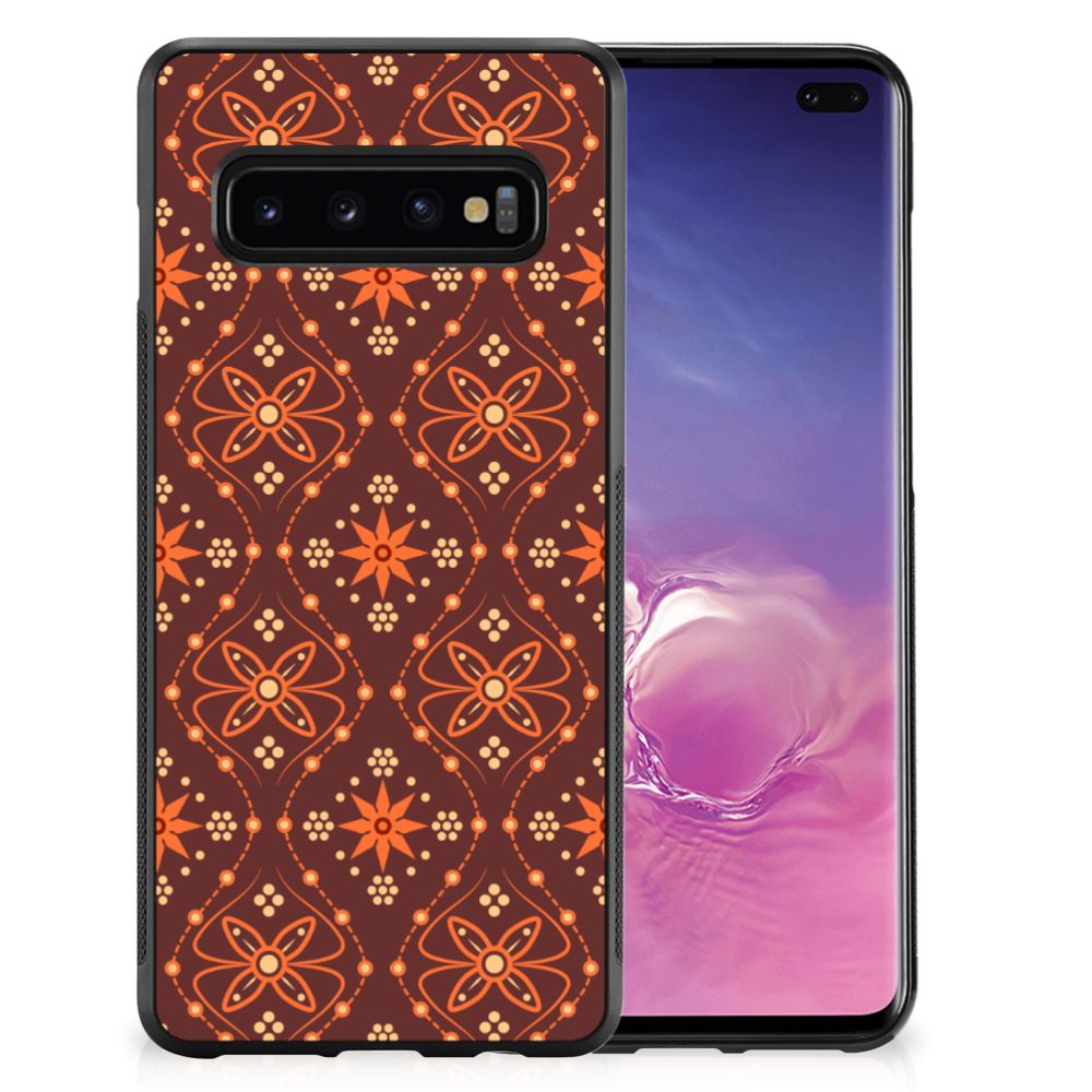 Samsung Galaxy S10+ Bumper Case Batik Brown