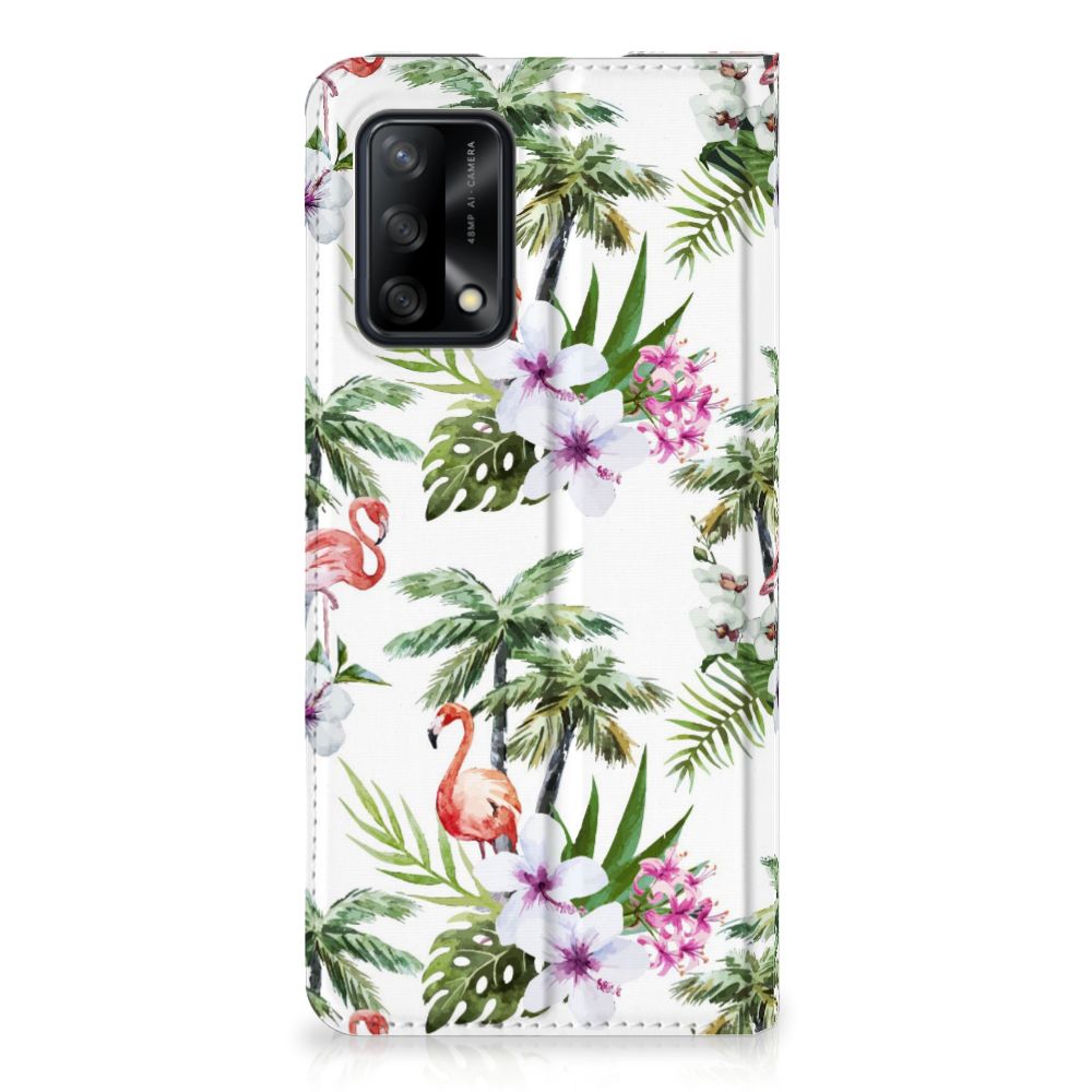 OPPO A74 4G Hoesje maken Flamingo Palms - B2C Telecom
