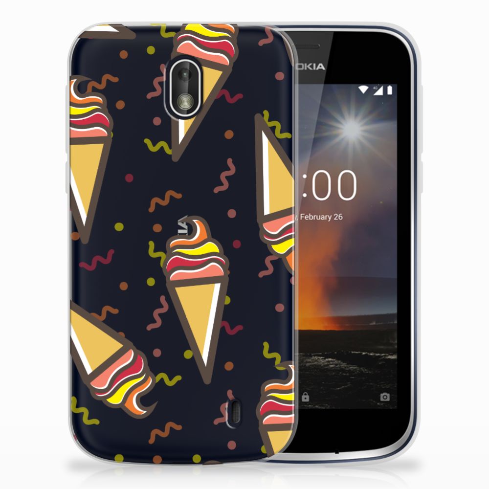 Nokia 1 Siliconen Case Icecream