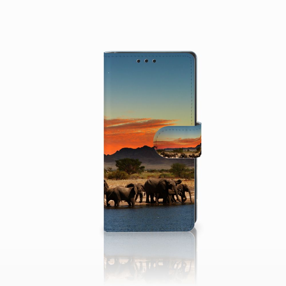Sony Xperia XA1 Telefoonhoesje met Pasjes Olifanten