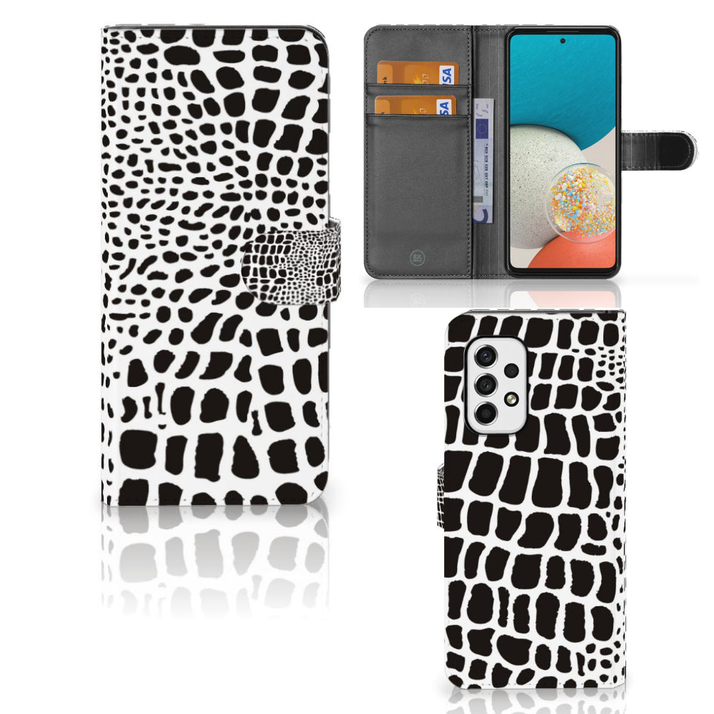 Samsung Galaxy A53 Telefoonhoesje met Pasjes Slangenprint