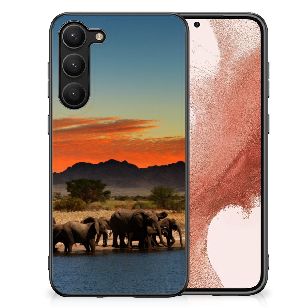 Samsung Galaxy S23 Plus Dierenprint Telefoonhoesje Olifanten B2C Telecom