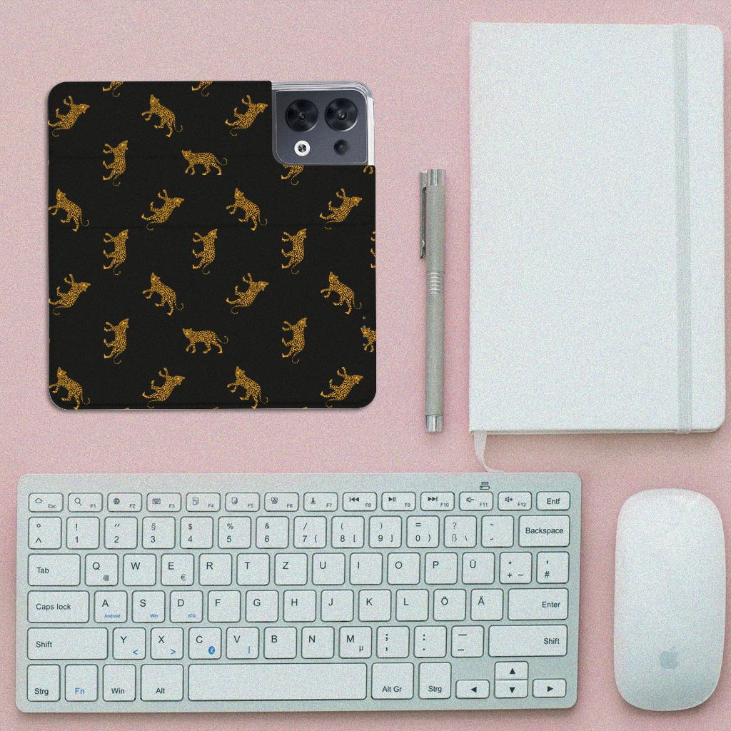 Hoesje maken voor OPPO Reno8 Leopards - B2C Telecom