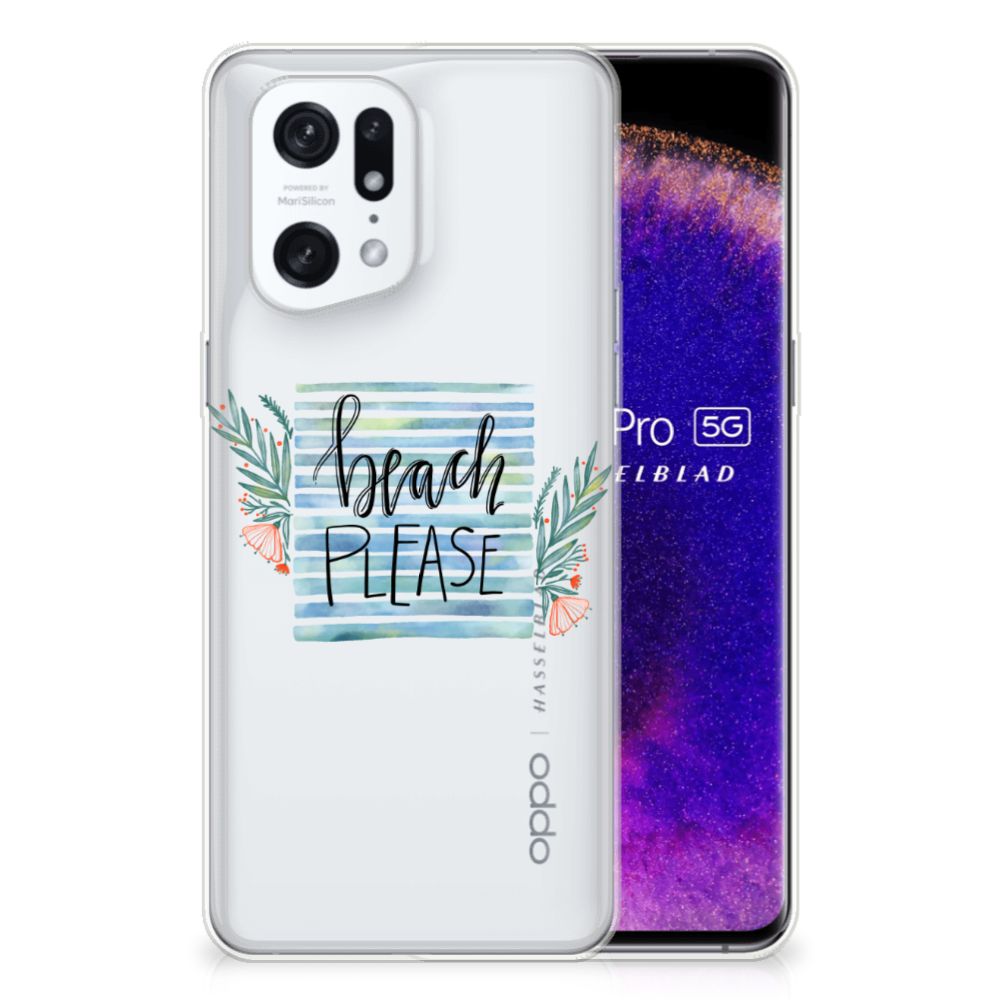 OPPO Find X5 Pro Telefoonhoesje met Naam Boho Beach