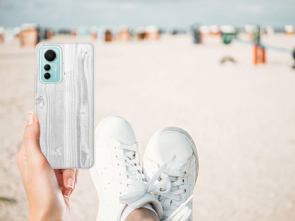 Xiaomi 12 Lite Bumper Hoesje White Wood B2C Telecom