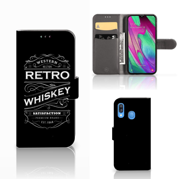 Samsung Galaxy A40 Book Cover Whiskey