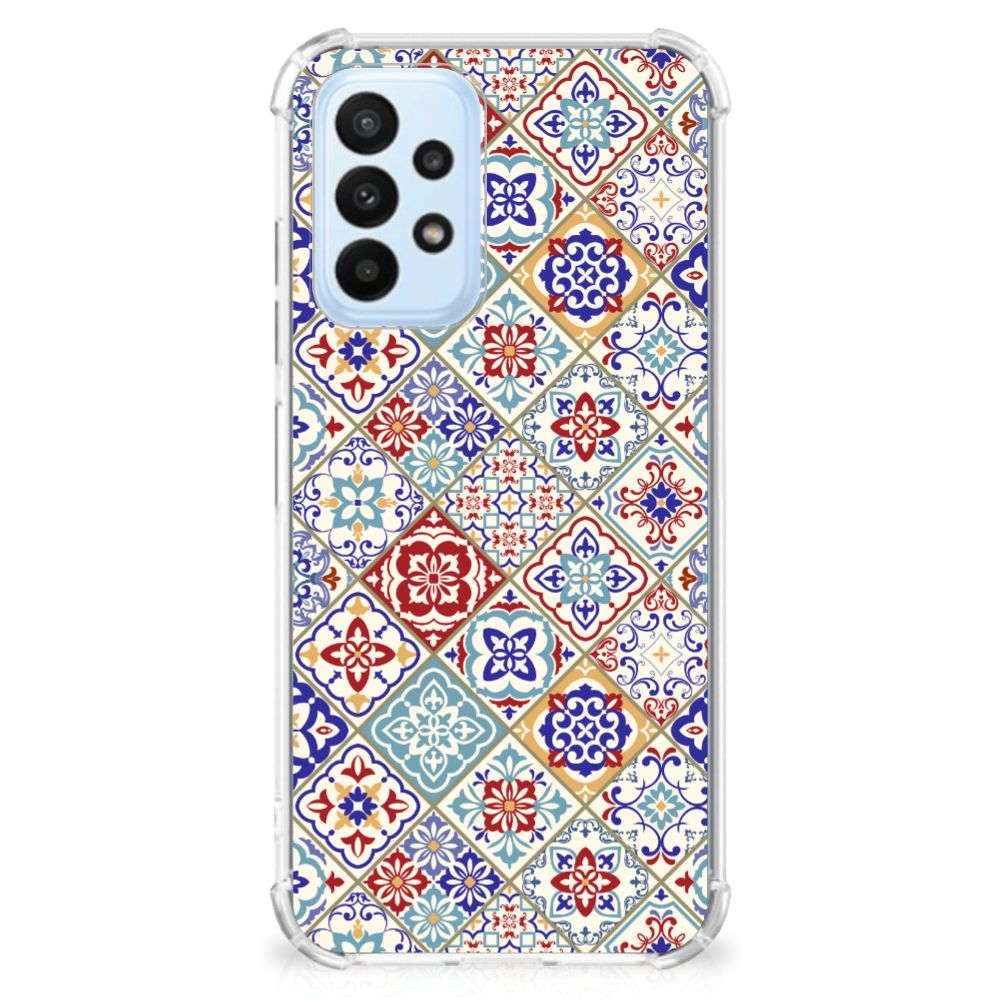 Samsung Galaxy A23 Anti-Shock Hoesje Tiles Color - B2C Telecom