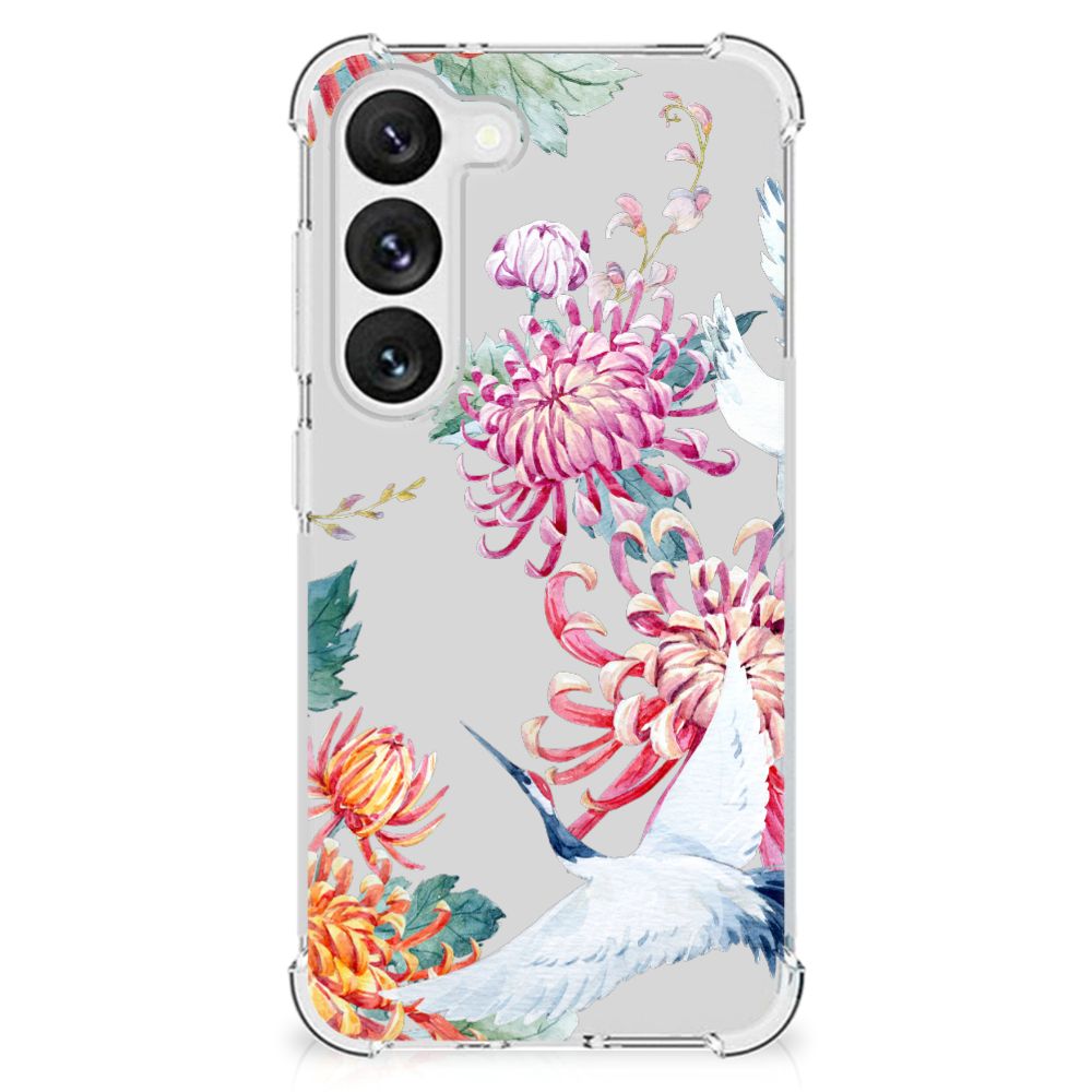 Samsung Galaxy S23 Case Anti-shock Bird Flowers B2C Telecom