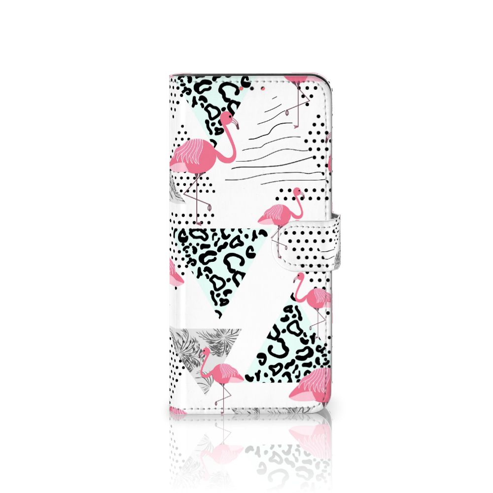 Samsung Galaxy A13 (4G) Telefoonhoesje met Pasjes Flamingo Triangle