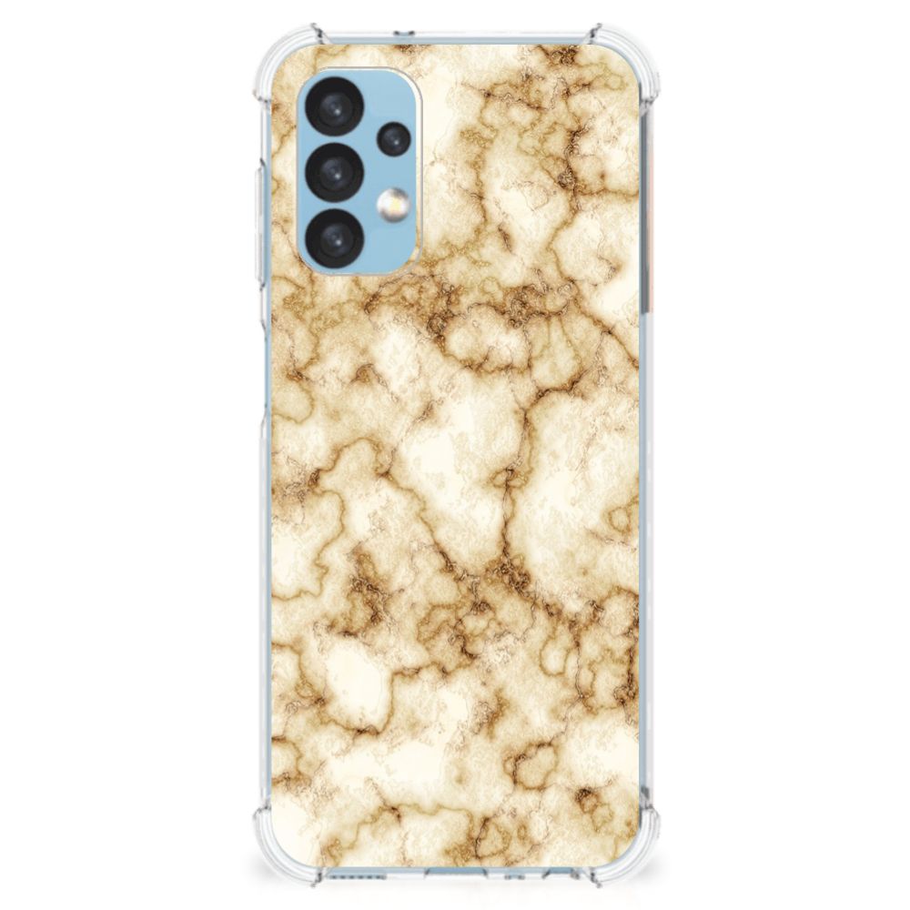 Samsung Galaxy A13 (4G) Anti-Shock Hoesje Marmer Goud B2C Telecom