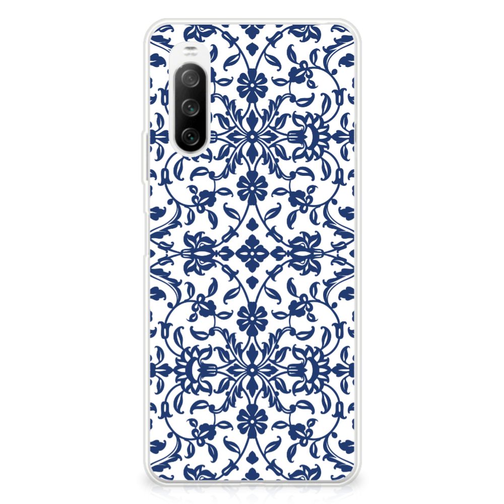 Sony Xperia 10 III TPU Case Flower Blue