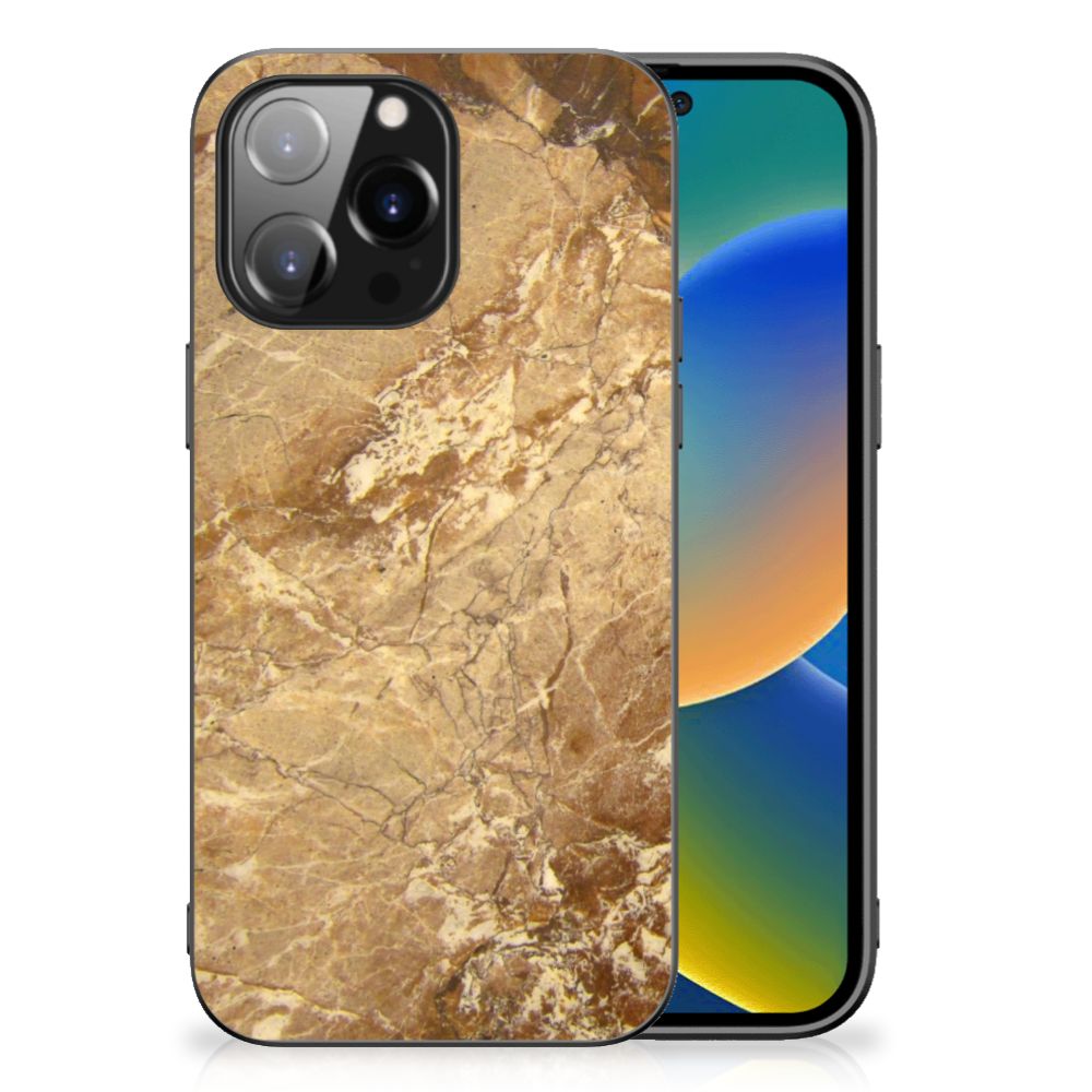 iPhone 14 Pro Max Marmeren Print Telefoonhoesje Marmer Creme B2C Telecom