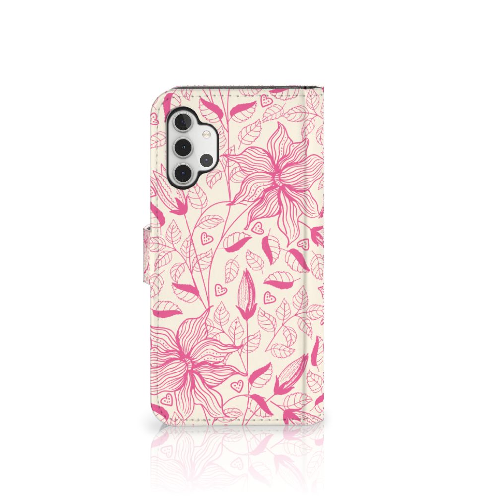 Samsung Galaxy A32 4G Hoesje Pink Flowers