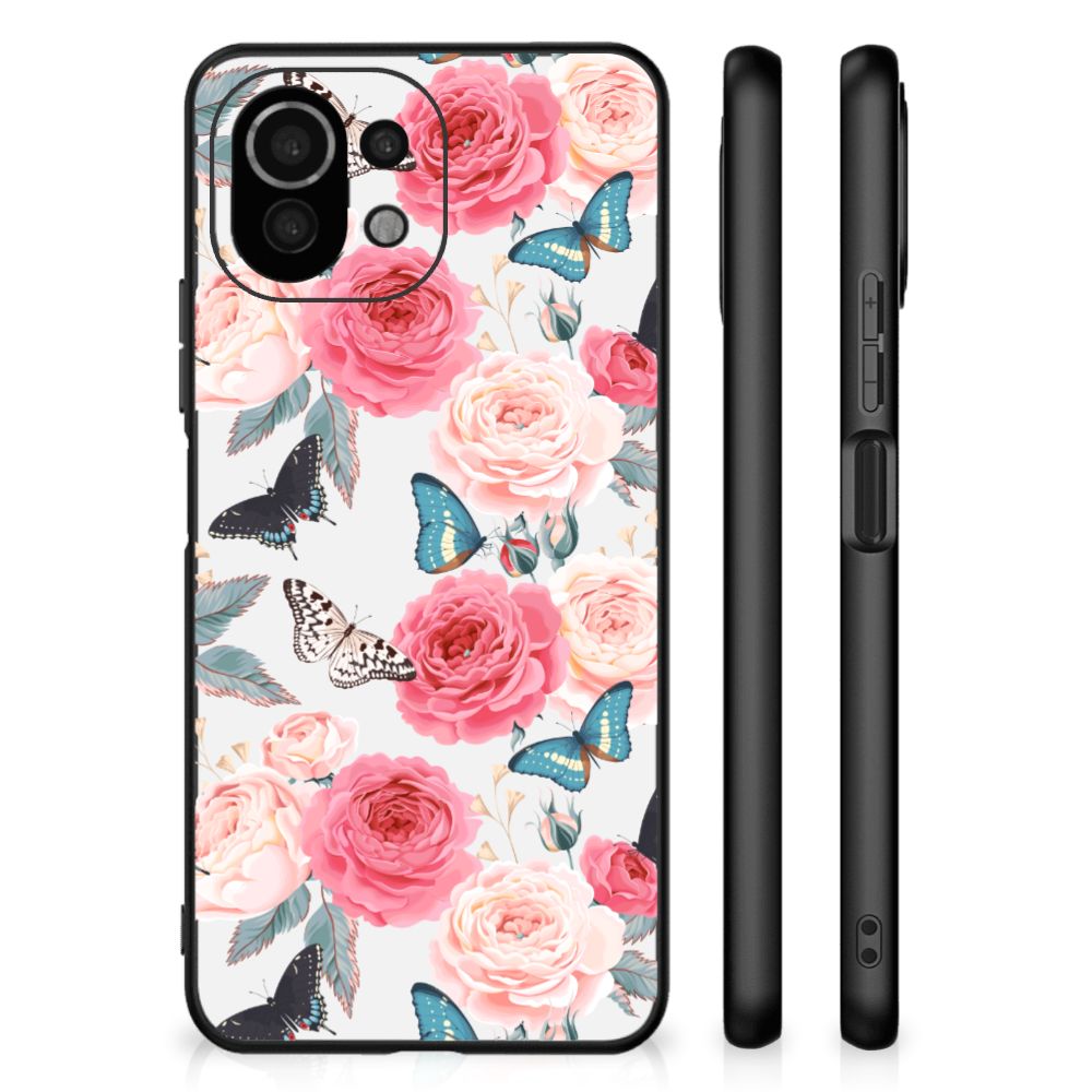 Xiaomi 11 Lite 5G NE | Mi 11 Lite Bloemen Hoesje Butterfly Roses