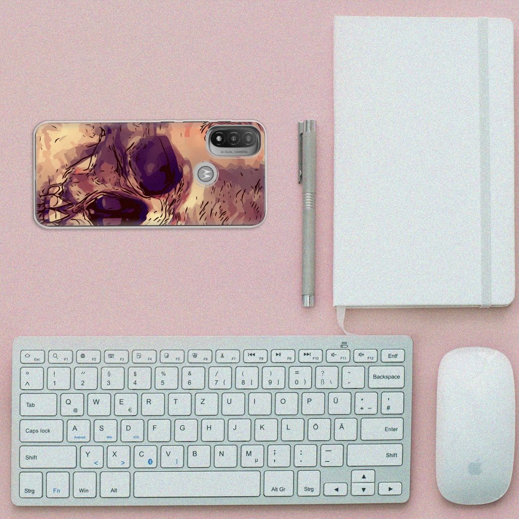 Silicone Back Case Motorola Moto E20 | E40 Skullhead B2C Telecom