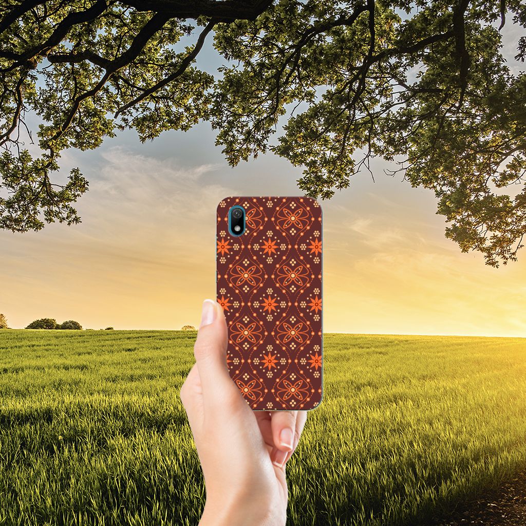 Huawei Y5 (2019) TPU bumper Batik Brown