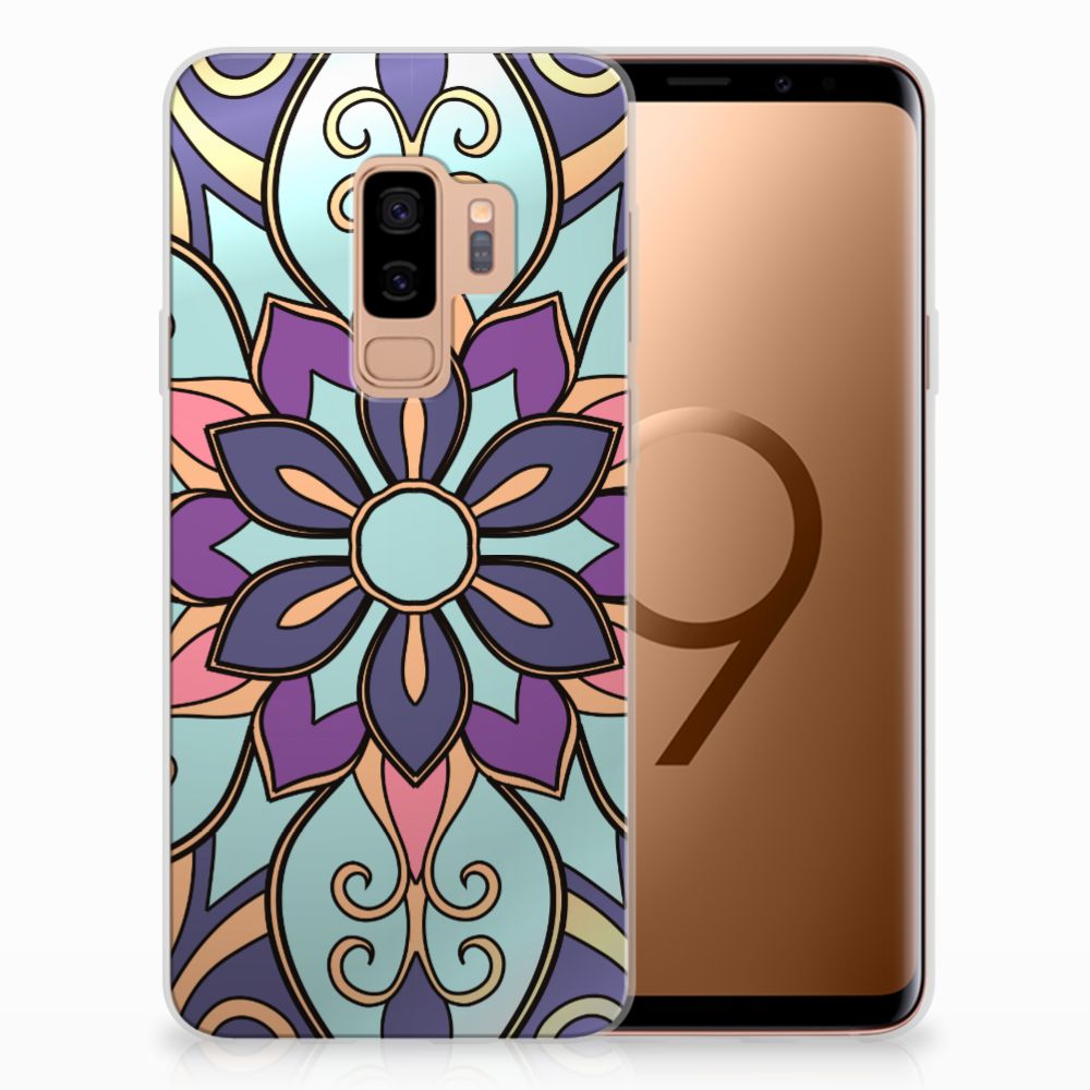 Samsung Galaxy S9 Plus TPU Case Purple Flower