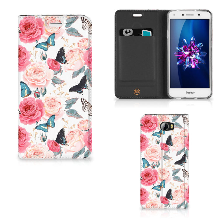 Huawei Y5 2 | Y6 Compact Smart Cover Butterfly Roses