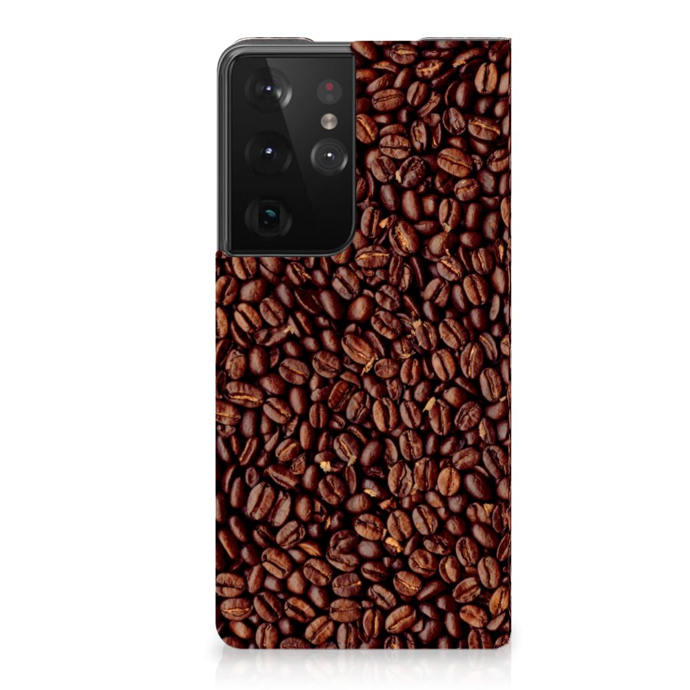 Samsung Galaxy S21 Ultra Flip Style Cover Koffiebonen - B2C Telecom