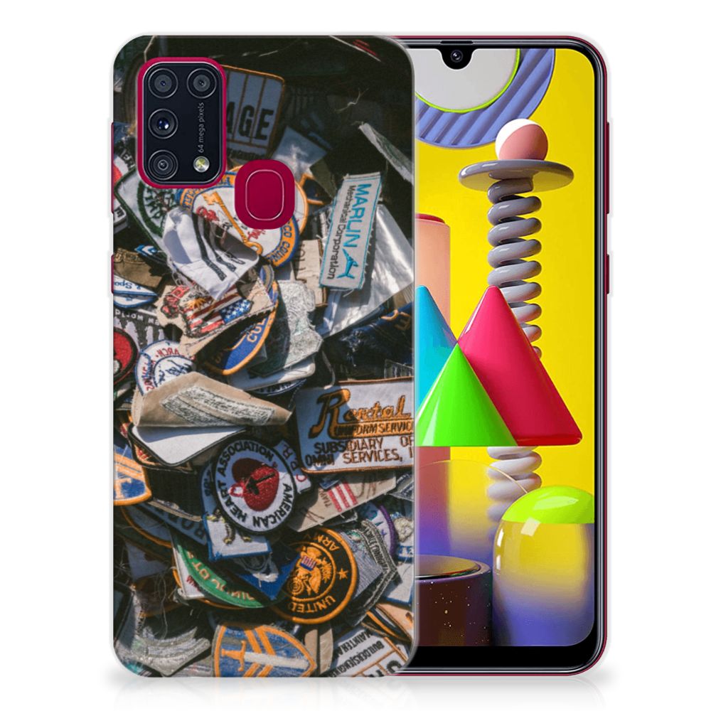 Samsung Galaxy M31 Siliconen Hoesje met foto Badges B2C Telecom