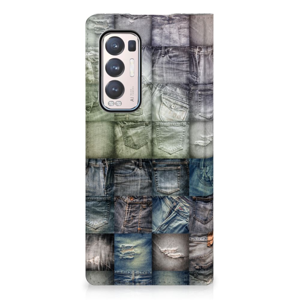 Hippe Standcase OPPO Find X3 Neo Spijkerbroeken - B2C Telecom