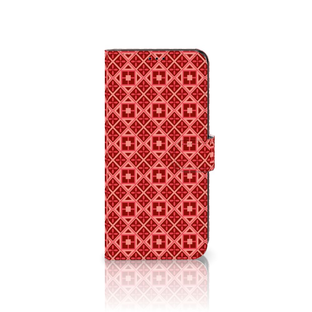 Motorola Edge 30 Pro Telefoon Hoesje Batik Rood