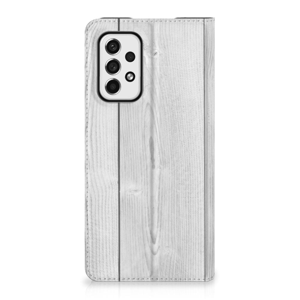 Samsung Galaxy A73 Book Wallet Case White Wood - B2C Telecom