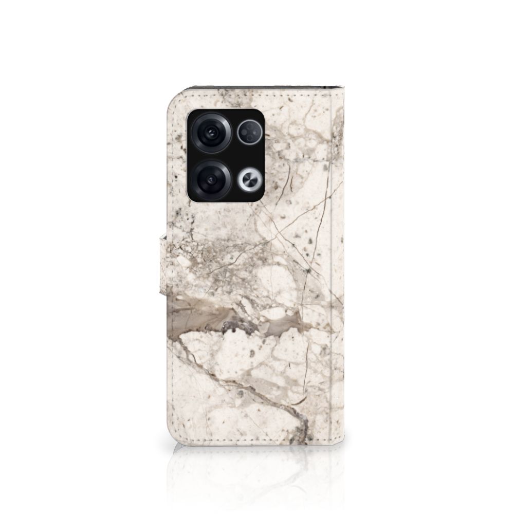 OPPO Reno8 Pro Bookcase Marmer Beige