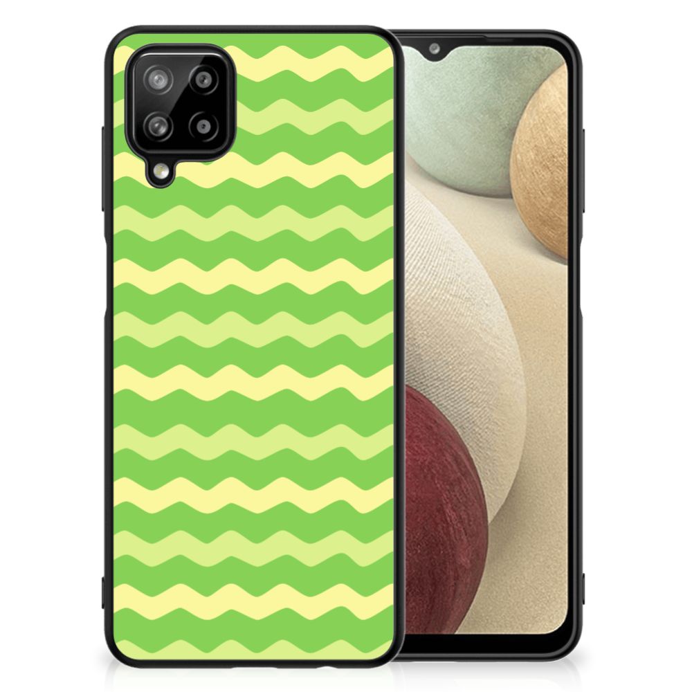 Samsung Galaxy A12 Back Case Waves Green