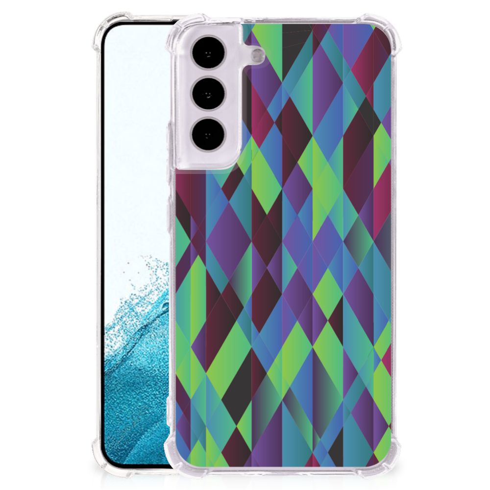 Samsung Galaxy S22 Shockproof Case Abstract Green Blue